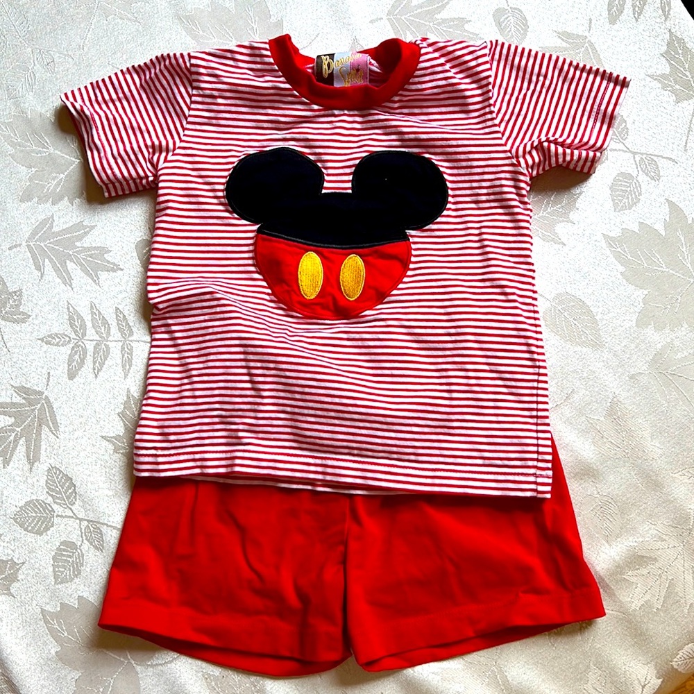 Mickey Mouse Toddler Boys Appliqué Shortset